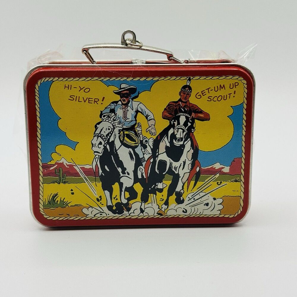 Vintage 1997 Hallmark Keepsake Ornament The Lone Ranger Lunch Box Tin Excellent - Picture 4 of 6